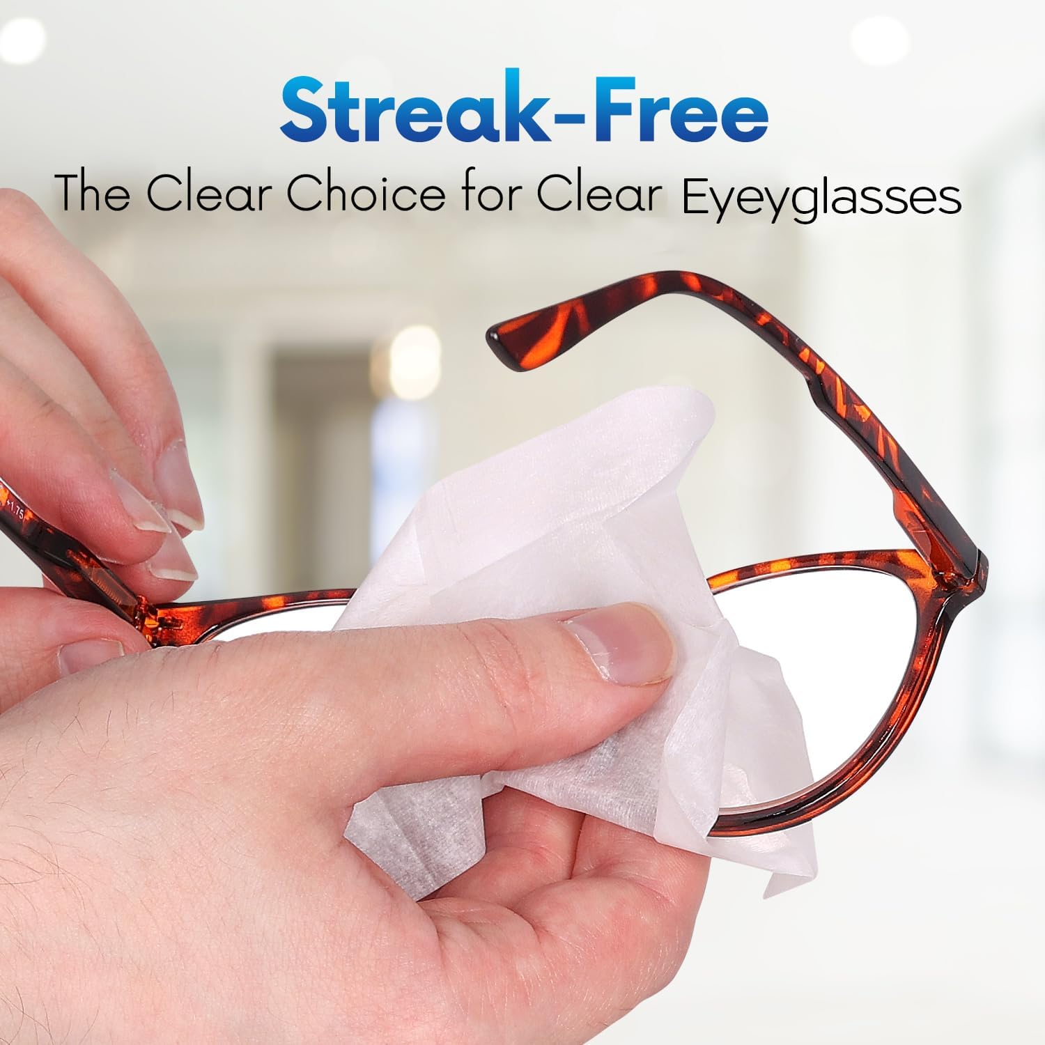 OPTEEL Lens Wipes for Eyeglasses - Pre-moistened Eyeglass Lens Cleaning Wipes - 500 Lens Wipes Individually Wrapped Sracth-Free Streak-Free Eye Glasses Wipes Lens Cleaner for Sunglass & Camera Lens - Image 2