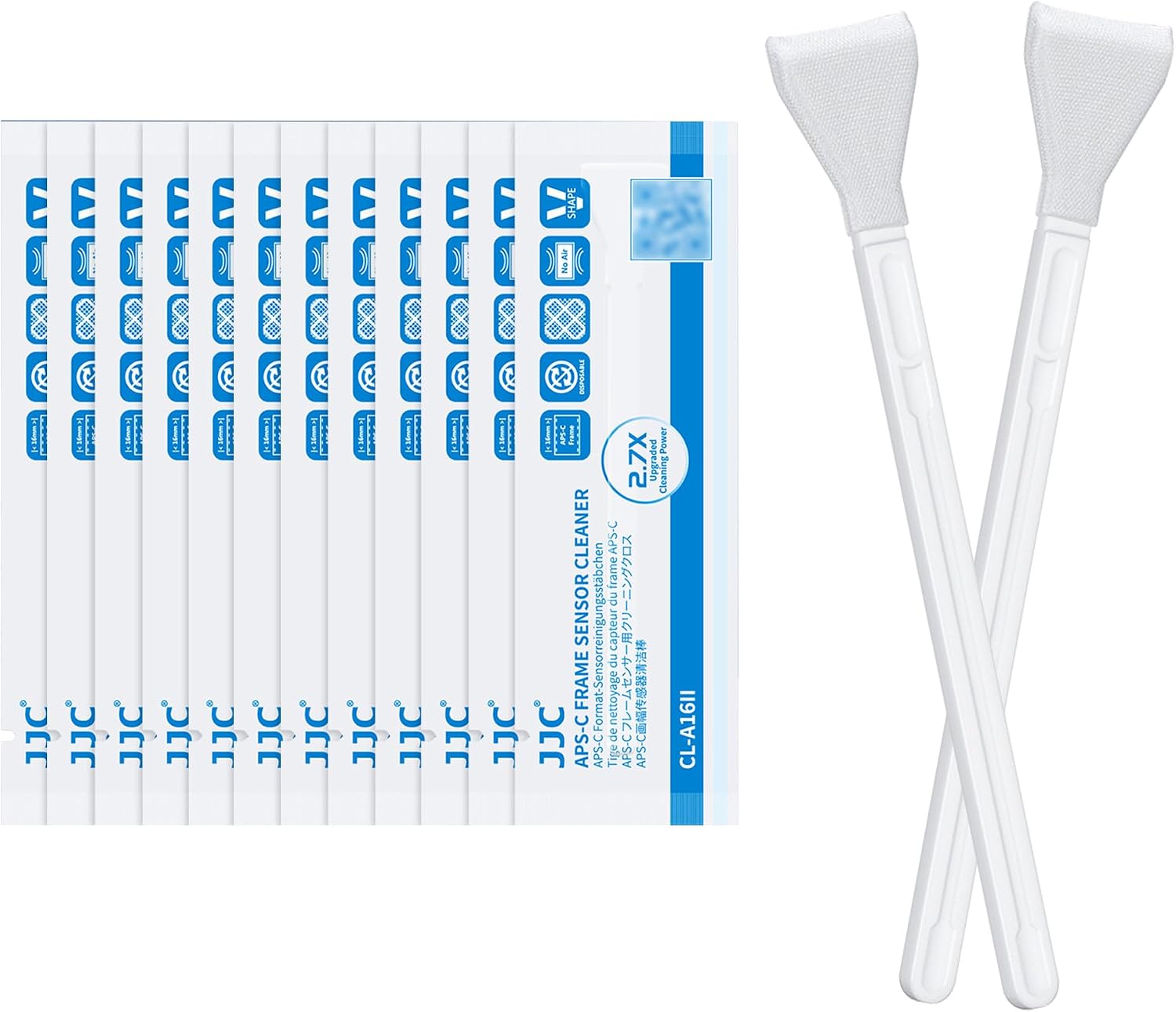12pcs APS-C CMOS Sensor Cleaning Swabs 16mm for DSLR Mirrorless Camera
