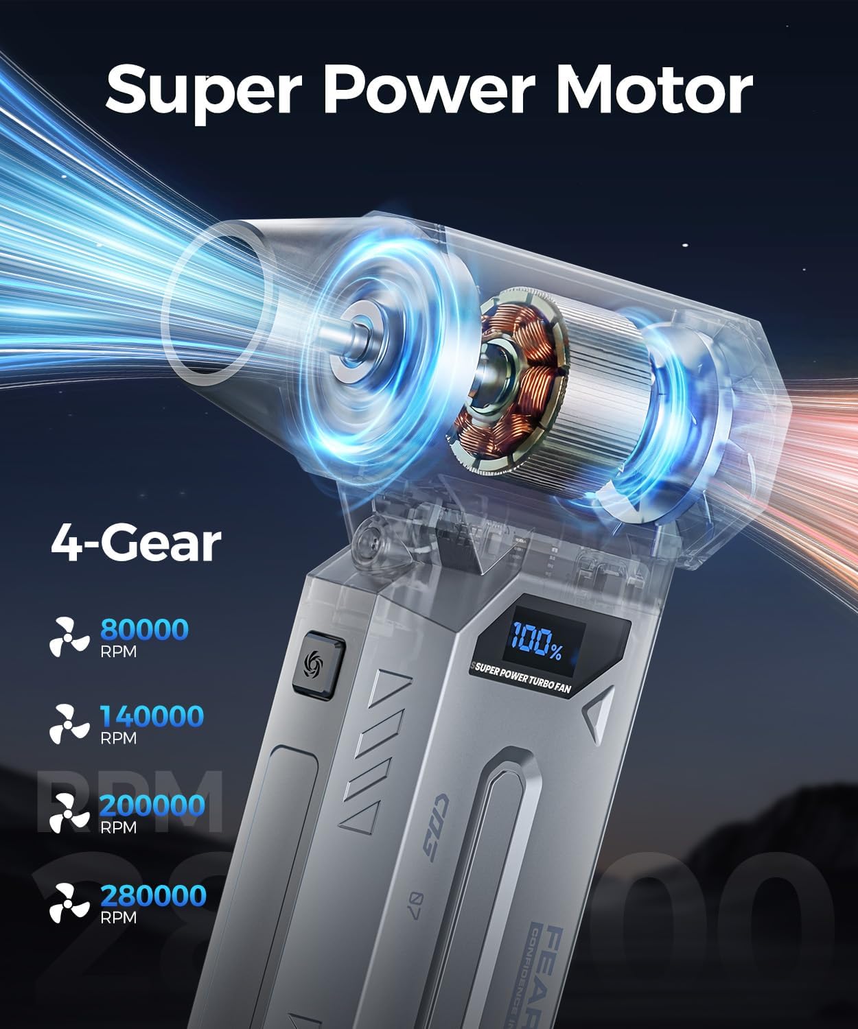 Compressed Air Duster-280000 RPM Electric Air Duster - Image 2